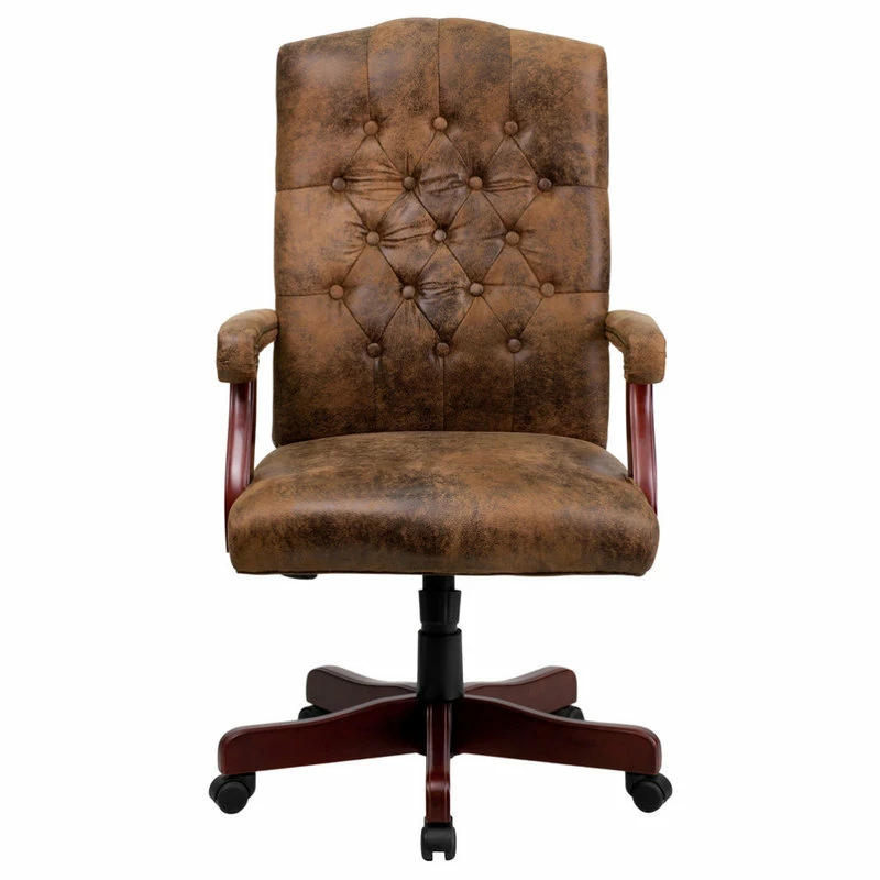 Buy ๐ Flash Furniture Bomber Brown Classic Executive Swivel Office Chair 802-BRN-GG ๐ฅ - Image 4