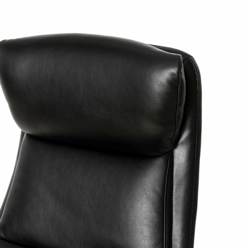 Brand new ๐ Glitzhome Mid-Century Modern Air Leatherette Adjustable Swivel High Back Office, Black ๐ - Image 14