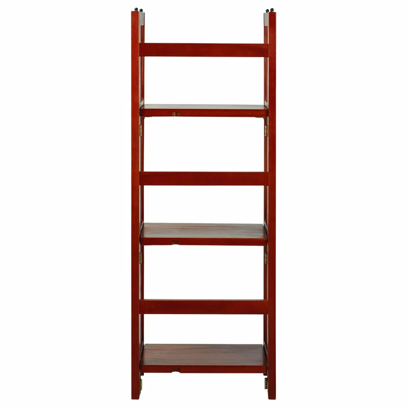 New ๐ Casual Home 3-Shelf Folding Bookcase 14" Wide, Mahogany ๐ - Image 2
