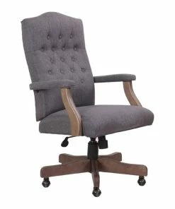 Budget 😀 Boss Office Products Boss Refined Rustic Executive Chair In Slate Gray Commercial Grade 🧨