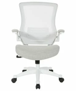 Best Pirce ⌛ Office Star Products White Screen Back Manager's Chair, Linen Stone Fabric, Linen Stone 👏