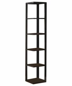 Hot Sale 😉 Pilaster Designs Damian 5-Tier Corner Bookcase, Espresso ⭐
