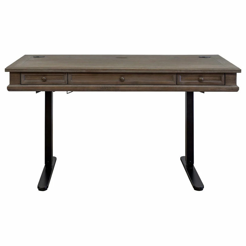 Cheap ๐ Martin Furniture Carson Sit/Stand Height Adjustable Desk In Weathered Dove ๐ - Image 4
