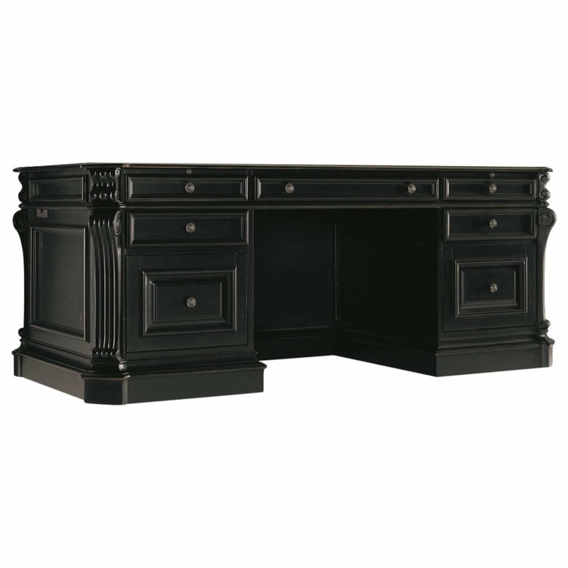 Deals โ Hooker Furniture Telluride 76" Executive Desk With Leather Panels ๐ฅ