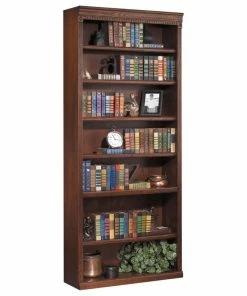 Budget 🛒 Martin Furniture Huntington Oxford 84" Open Bookcase (Burnish) ✨