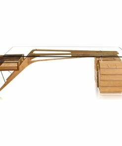 Best deal 🎁 Kardiel Midcentury Modern 1949 Protractor Wood And Glass Desk, Natural Ash ⭐