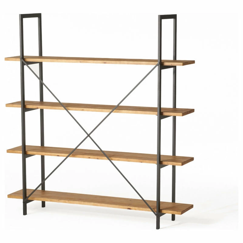Cheap ๐ฅฐ GDFStudio Elizabeth Industrial 4 Shelf Firwood Bookcase โ