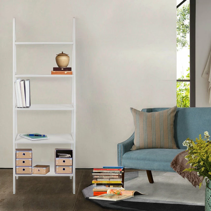 Cheapest ๐คฉ Casual Home 5-Shelf Ladder Bookcase, White โญ - Image 2