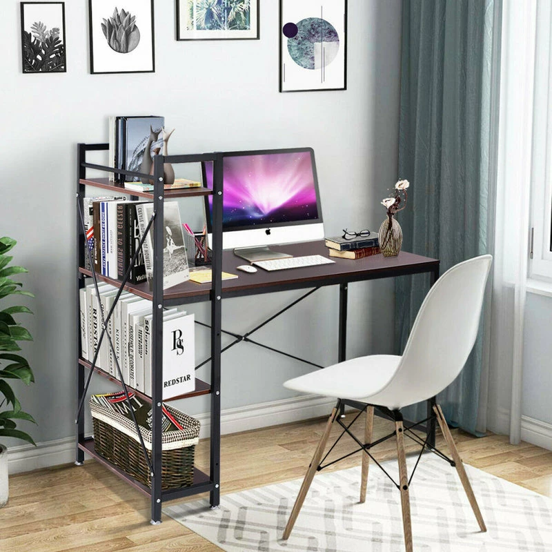 Discount โ๏ธ Costway Modern Computer Desk With 4-Tier Shelves PC Study Table Home Office ๐ฏ - Image 3