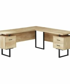 Flash Sale 🥰 Monarch Specialties Computer Desk, 70"L, Natural/Black Metal ❤️