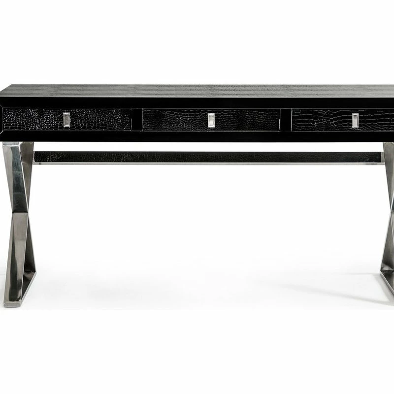 Flash Sale ๐ Vig Furniture Inc. A&X Congress Transitional Black Crocodile Desk ๐ - Image 2