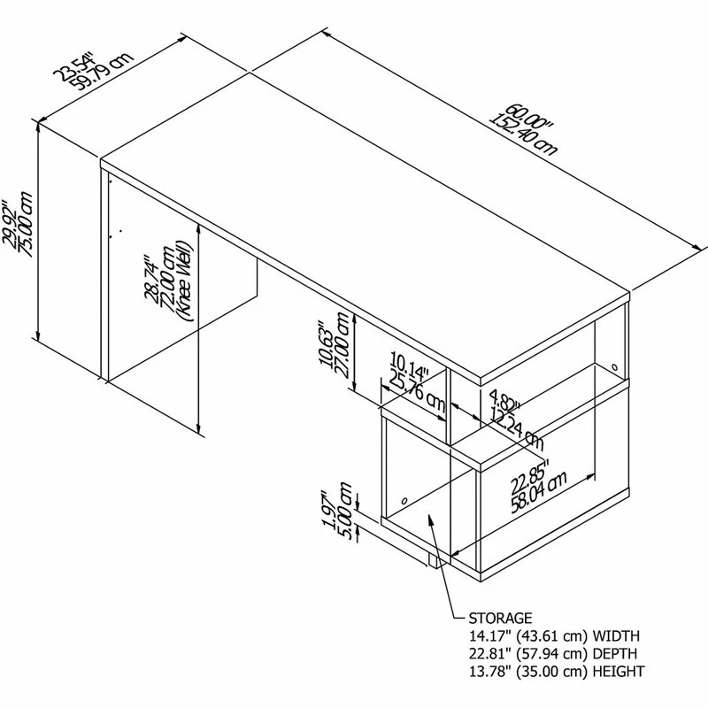 Discount ๐ Kathy Ireland Home By Bush Furniture Madison Avenue 60W Writing Desk With Storage In Pure White - Engineered Wood ๐ - Image 6