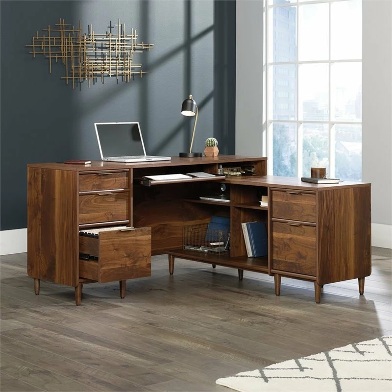 New โจ Sauder Clifford Place L Shaped Computer Desk In Grand Walnut ๐ฏ - Image 2