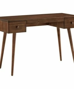 Buy 💯 Inspire Q Ellis Wood 2-Drawer Writing Desk, Walnut 😍
