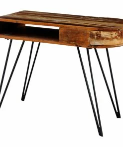 Best reviews of 😉 Vida XL LLC VidaXL Desk Reclaimed Solid Wood With Iron Legs Office Writing Computer Desk 🥰