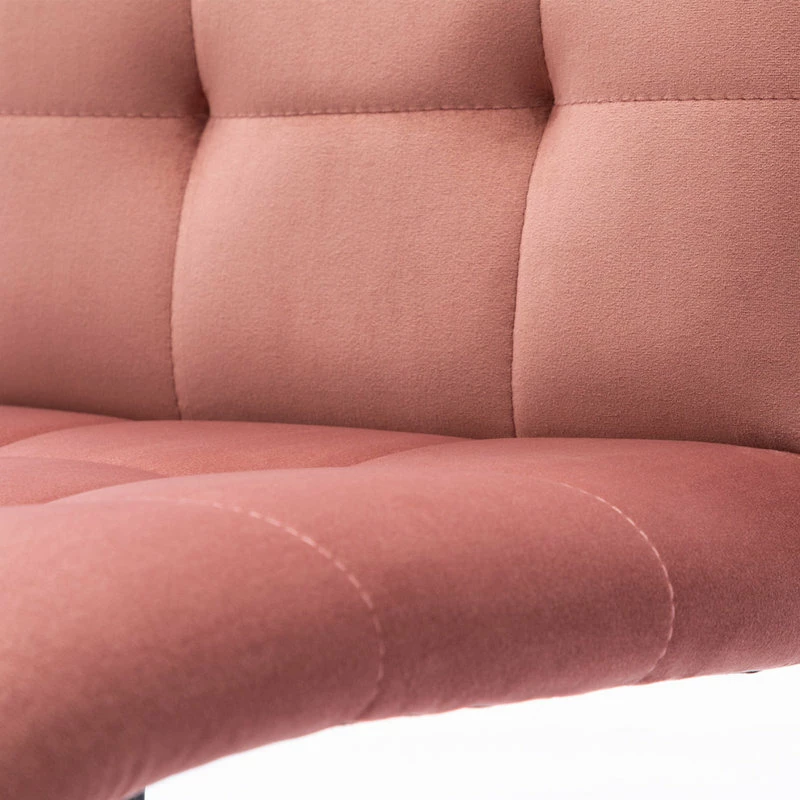 Flash Sale ๐ Duhome Elegant Lifestyle Square Tufted Desk Rolling Chair, Pink-Velvet โจ - Image 4