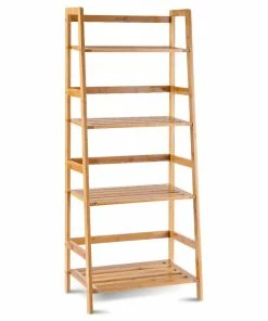 Brand new 🔔 Costway Multifunctional 4 Shelf Bamboo Bookcase Ladder Plant Stand Rack Storage 😍