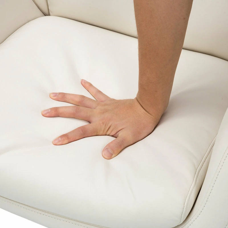 Best reviews of โ๏ธ Glitzhome Mid-Century Leatherette Adjustable Swivel High Back Office Chair, Cream White ๐ - Image 15