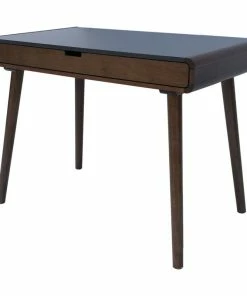 Wholesale โ๏ธ GDFStudio GDF Studio Rex Mid Century Rubberwood Writing Desk, Charcoal Gray/Medium Brown โ๏ธ