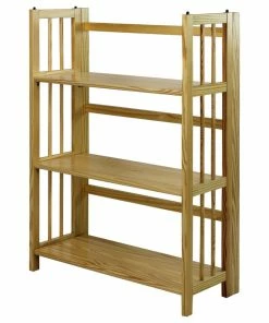 Hot Sale 🛒 Casual Home 3 Shelf Folding Bookcase, Natural, Large, 3 Shelf 🥰