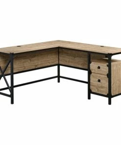 Coupon โญ Sauder Steel River Engineered Wood And Metal L-Shaped Desk In Milled Mesquite ๐ฅ