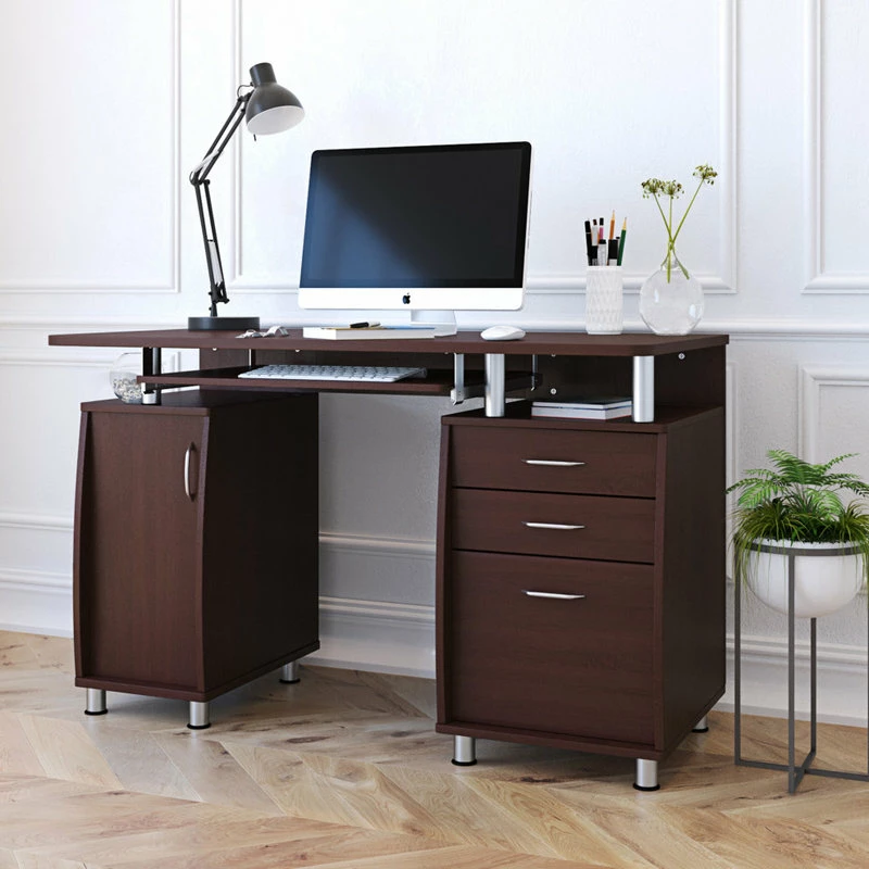 Top 10 ๐ Rta Products- L Techni Mobili Complete Workstation Computer Desk With Storage, Chocolate ๐งจ - Image 7