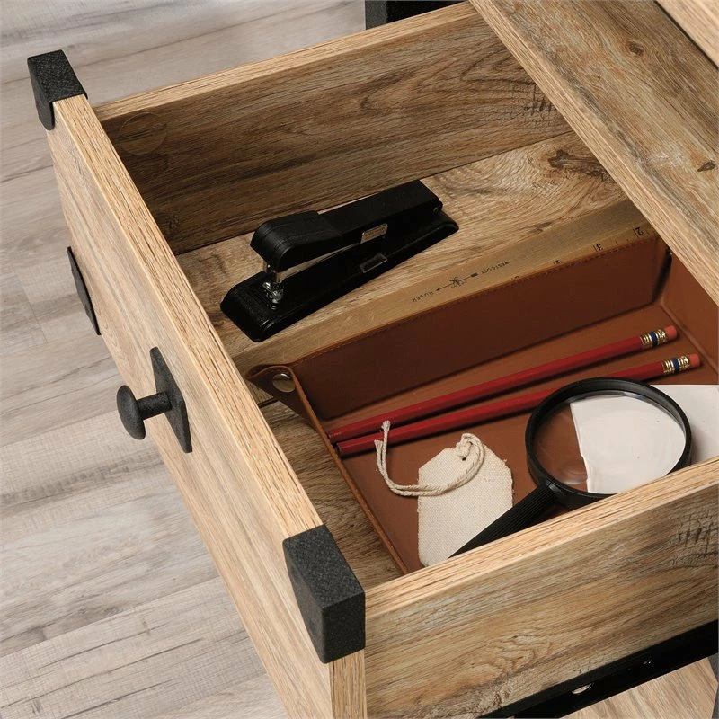 Coupon โญ Sauder Steel River Engineered Wood And Metal L-Shaped Desk In Milled Mesquite ๐ฅ - Image 3