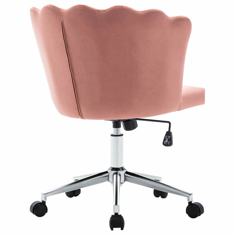 Cheap ๐งจ Duhome Elegant Lifestyle Seashell Channel Tufted Velvet Task Chair, Pink-Silver Base ๐ - Image 5