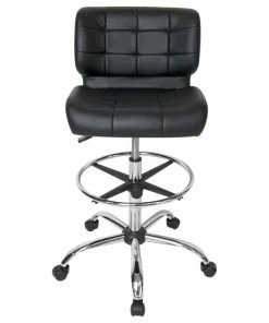 Best deal ✔️ Studio Designs Black Crest Pneumatic Drafting Chair, Chrome/Black ⭐