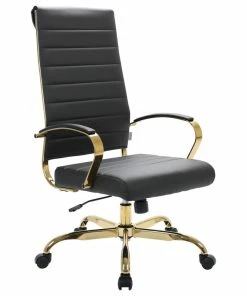 Coupon ๐ฅฐ Leisuremod Benmar High-Back Mid Century Modern Leather Office Chair Gold Frame, ๐ฅฐ