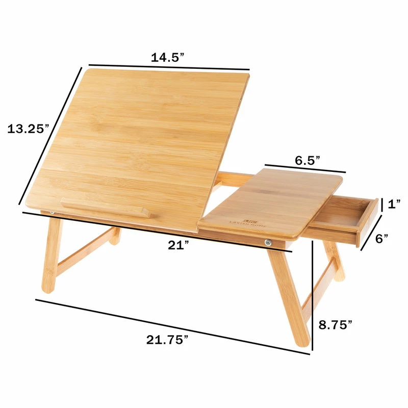 Deals ๐คฉ Lavish Home Bamboo Lap Desk With Adjustable Top And Drawer ๐ - Image 3