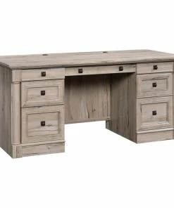 Budget ⭐ Sauder Palladia Contemporary Wood Executive Desk In Split Oak ✨