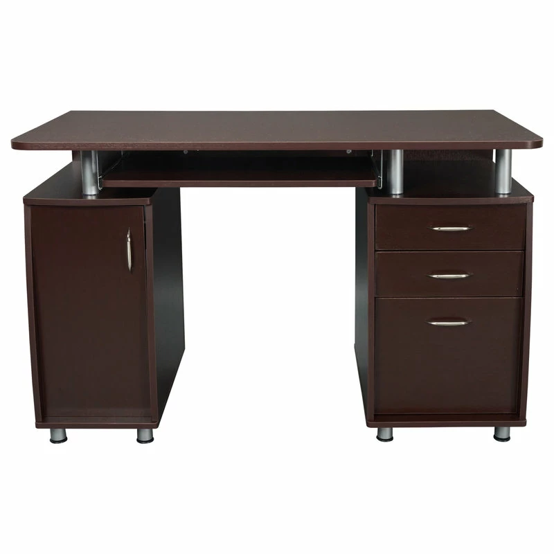 Top 10 ๐ Rta Products- L Techni Mobili Complete Workstation Computer Desk With Storage, Chocolate ๐งจ - Image 4