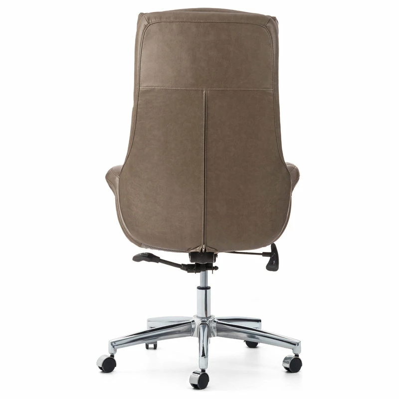 Cheapest ๐ Glitzhome Mid-Century Leatherette Adjustable Swivel High Back Office Chair, Brownish Grey ๐ฏ - Image 11