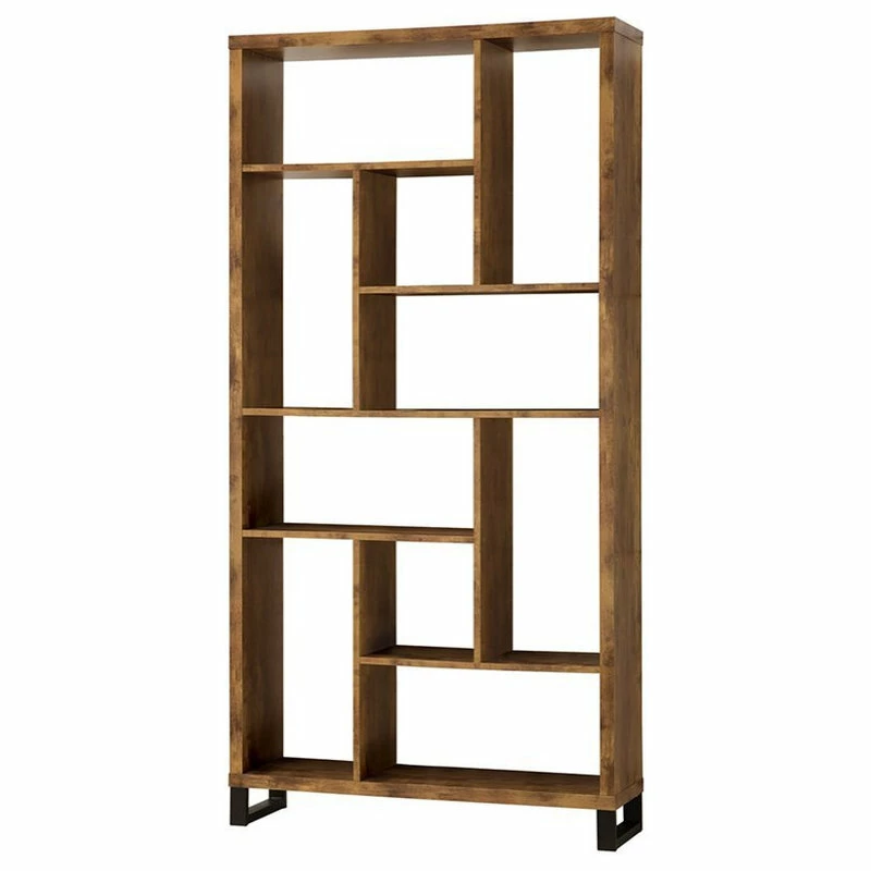 Outlet ๐ฅ Home Square 2 Piece Modern Bookcase Set In Antique Nutmeg And Black โ - Image 2