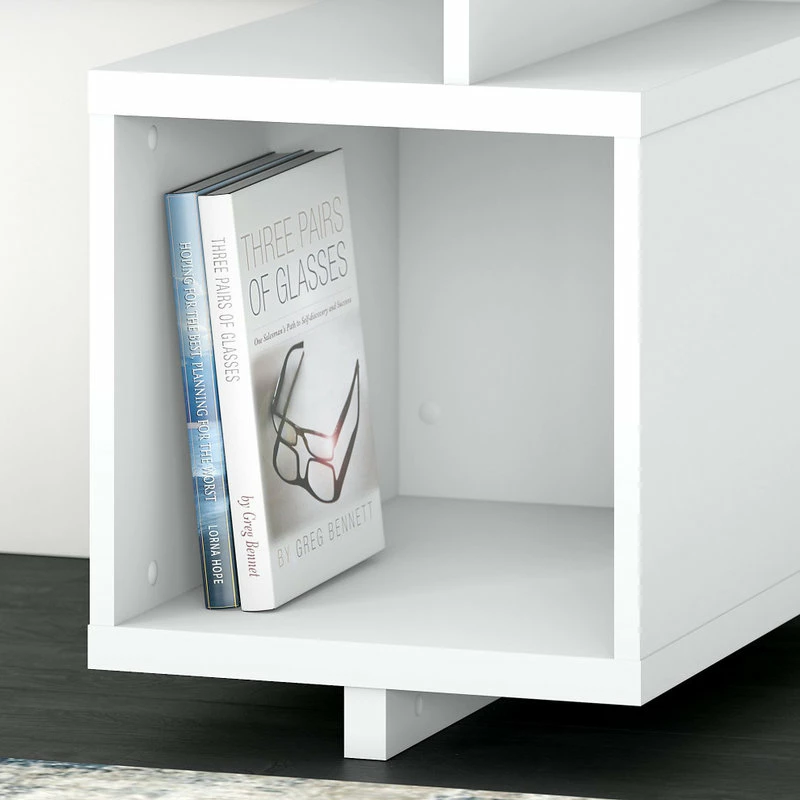 Discount ๐ Kathy Ireland Home By Bush Furniture Madison Avenue 60W Writing Desk With Storage In Pure White - Engineered Wood ๐ - Image 4