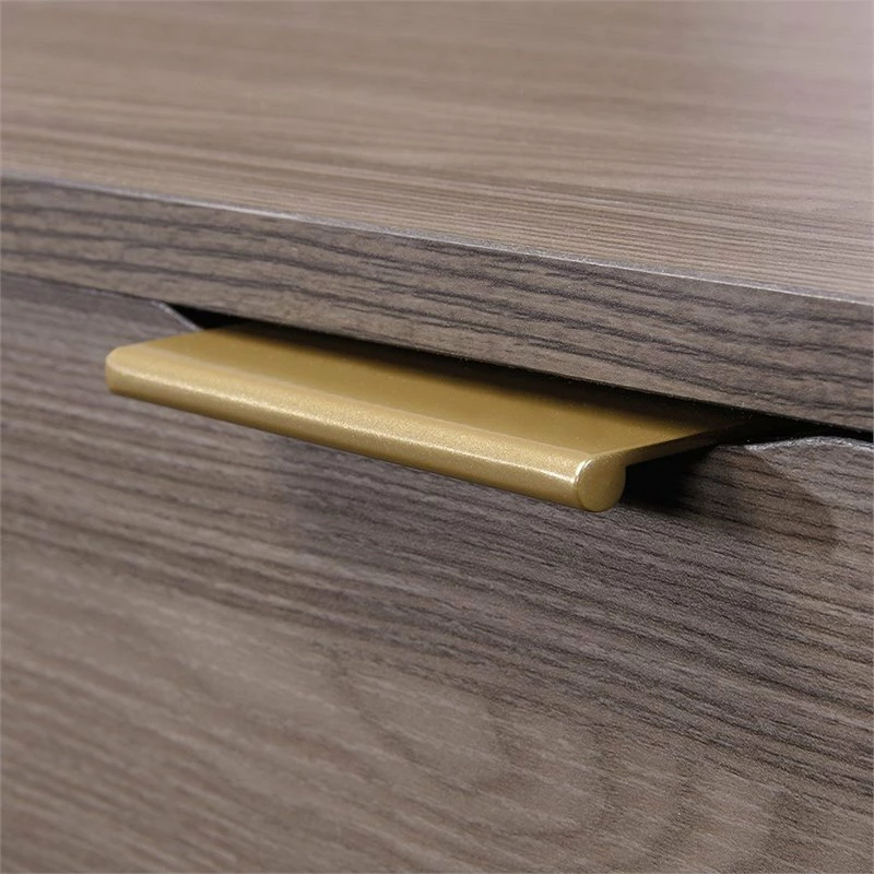 Brand new ๐ฅฐ Sauder International Lux L Shaped Writing Desk In Diamond Ash And Gold โ๏ธ - Image 4