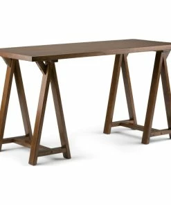 Best Sale 😀 Simpli Home Ltd. Sawhorse Writing Desk 💯
