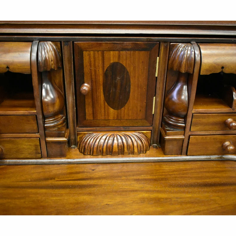 Hot Sale ๐ฅ Crafters And Weavers Legacy Solid Mahogany Wood Escritoire Secretary Desk, Brown Walnut ๐ - Image 4