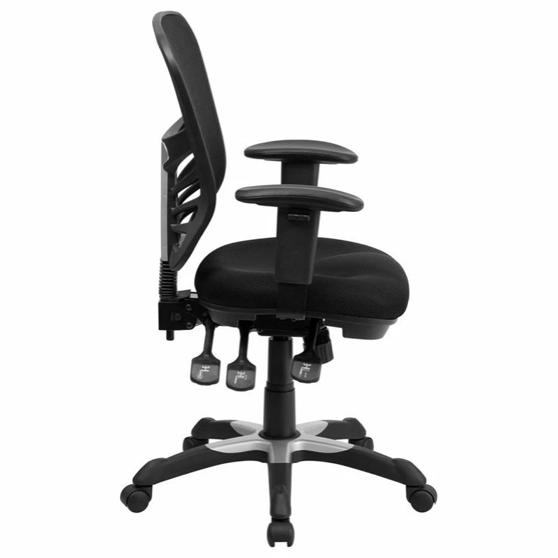 Discount ๐คฉ Flash Furniture Black Mesh Multifunction Executive Swivel Ergonomic Office Chair, Adj. Arms ๐ - Image 5