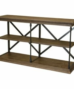 Best Sale ✔️ GDFStudio GDF Studio Braylon 3-Shelf Industrial Wood Bookshelf, Brown 🤩