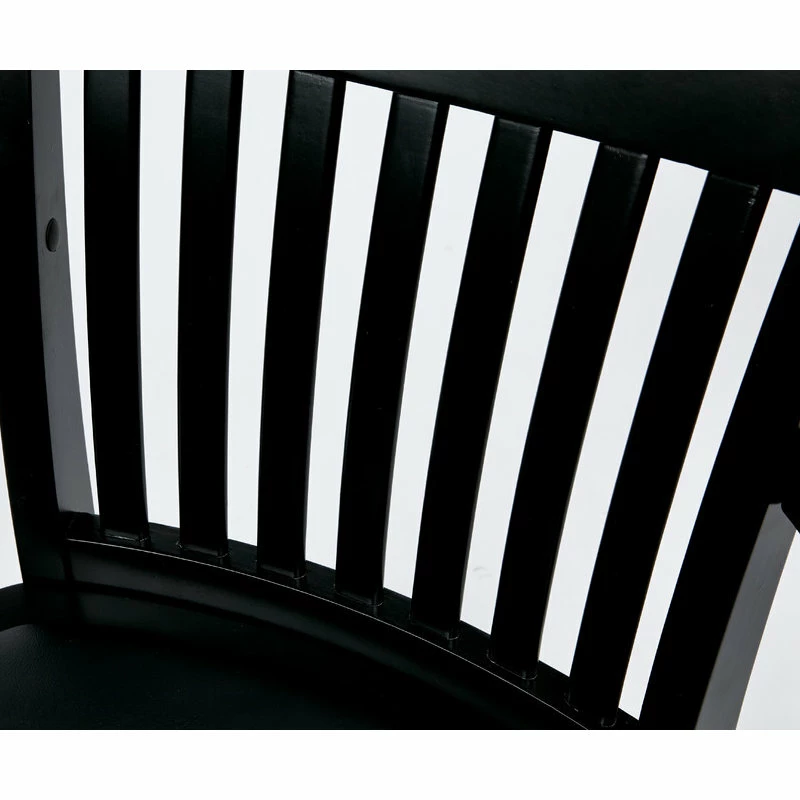 Hot Sale ⌛ Office Star Products Deluxe Wood Banker's Chair With Vinyl Padded Seat, Black ❤️ - Image 4