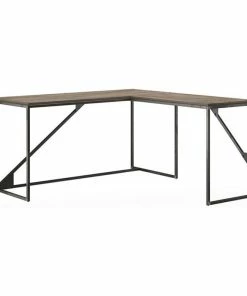 New 😀 Bush Business Furniture Bush Furniture Refinery 62W L Shaped Industrial Desk With Return In Rustic Gray 😀