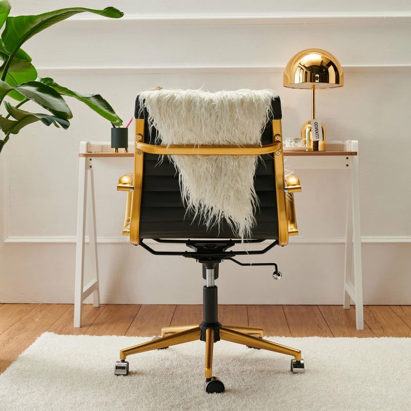 Hot Sale 🥰 LUXMOD® Gold Office Chair, Ergonomic Desk Chair,Modern Executive Chair., Gold-Bl ❤️ - Image 8
