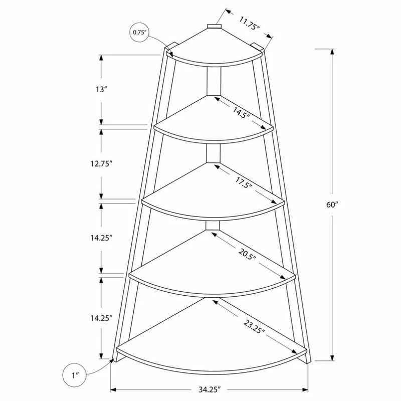 Top 10 ๐ Monarch Contemporary Bookcase In Cappuccino And Black Finish I 2423 ๐ - Image 3