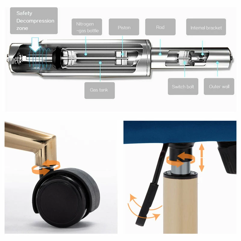 Wholesale π Duhome Elegant Lifestyle Flared Armrest Velvet Task Chair, Dark Blue π - Image 4