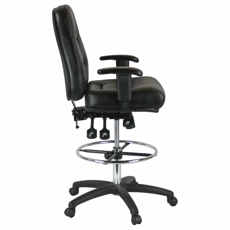 Cheapest 🎉 Harwick Furniture Harwick Premium Leather Drafting Chair With Arms 🤩 - Image 2