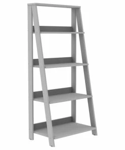 Top 10 🔔 Walker Edison 55" Wood Ladder Bookshelf, Gray ❤️