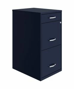 Best deal 👏 Hirsh Industries LLC Space Solutions 18in Deep 3 Drawer Metal Organizer File Cabinet Navy 👏