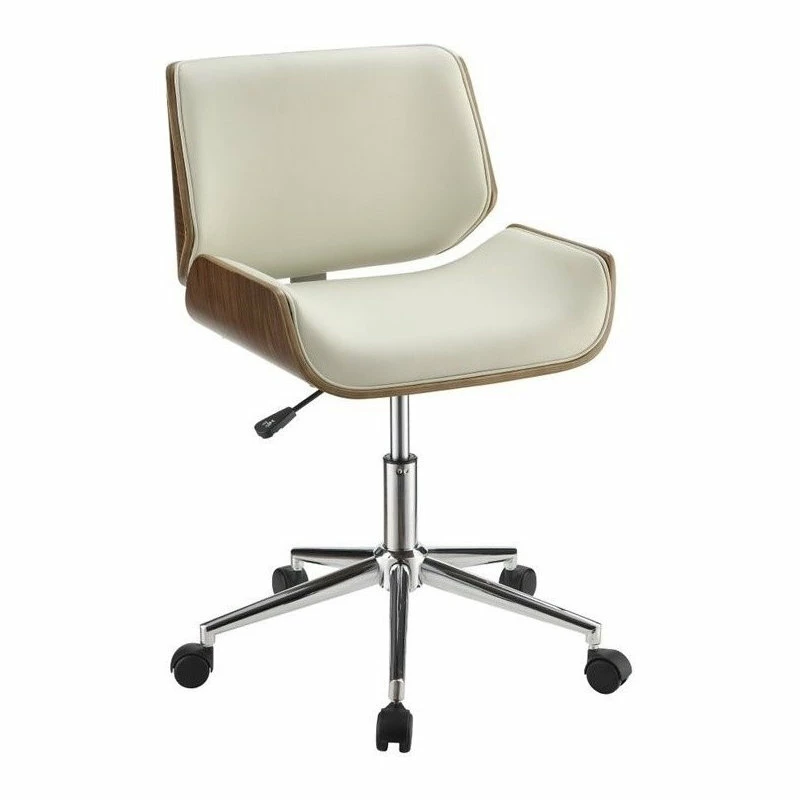Cheapest ๐งจ Coaster Home Furnishings Coaster Contemporary Leatherette Office Chair, White โค๏ธ - Image 2